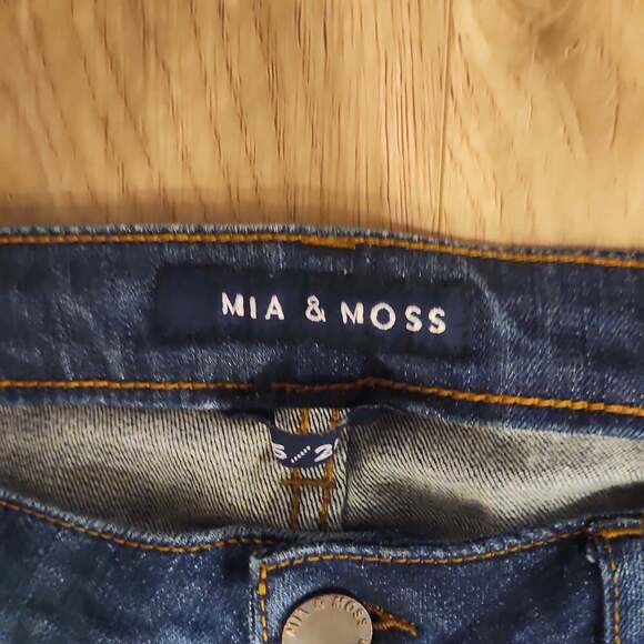 Mia & Moss Distressed Blue Skinny Jeans - Women's Size 27 - Picture 2 of 4